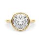 Solitaire Bezel Set Round Engagement Ring