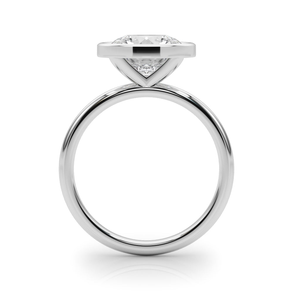 Solitaire Bezel Set Round Engagement Ring