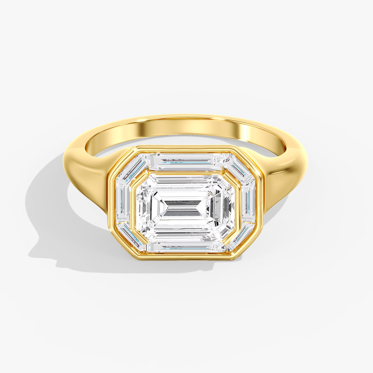 Lab Diamond Emerald Cut Halo Engagement Ring 2 3/4 Ctw.