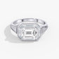 Lab Diamond Emerald Cut Halo Engagement Ring 2 3/4 Ctw.