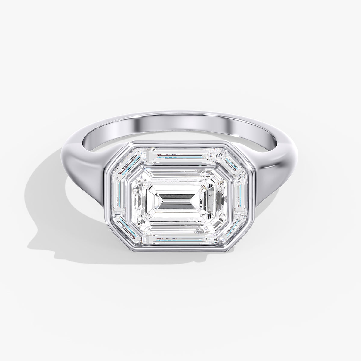 Lab Diamond Emerald Cut Halo Engagement Ring 2 3/4 Ctw.