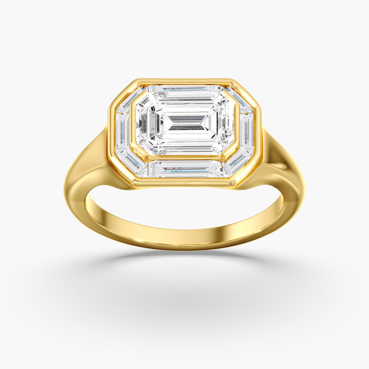 Lab Diamond Emerald Cut Halo Engagement Ring 2 3/4 Ctw.