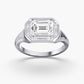 Lab Diamond Emerald Cut Halo Engagement Ring 2 3/4 Ctw.