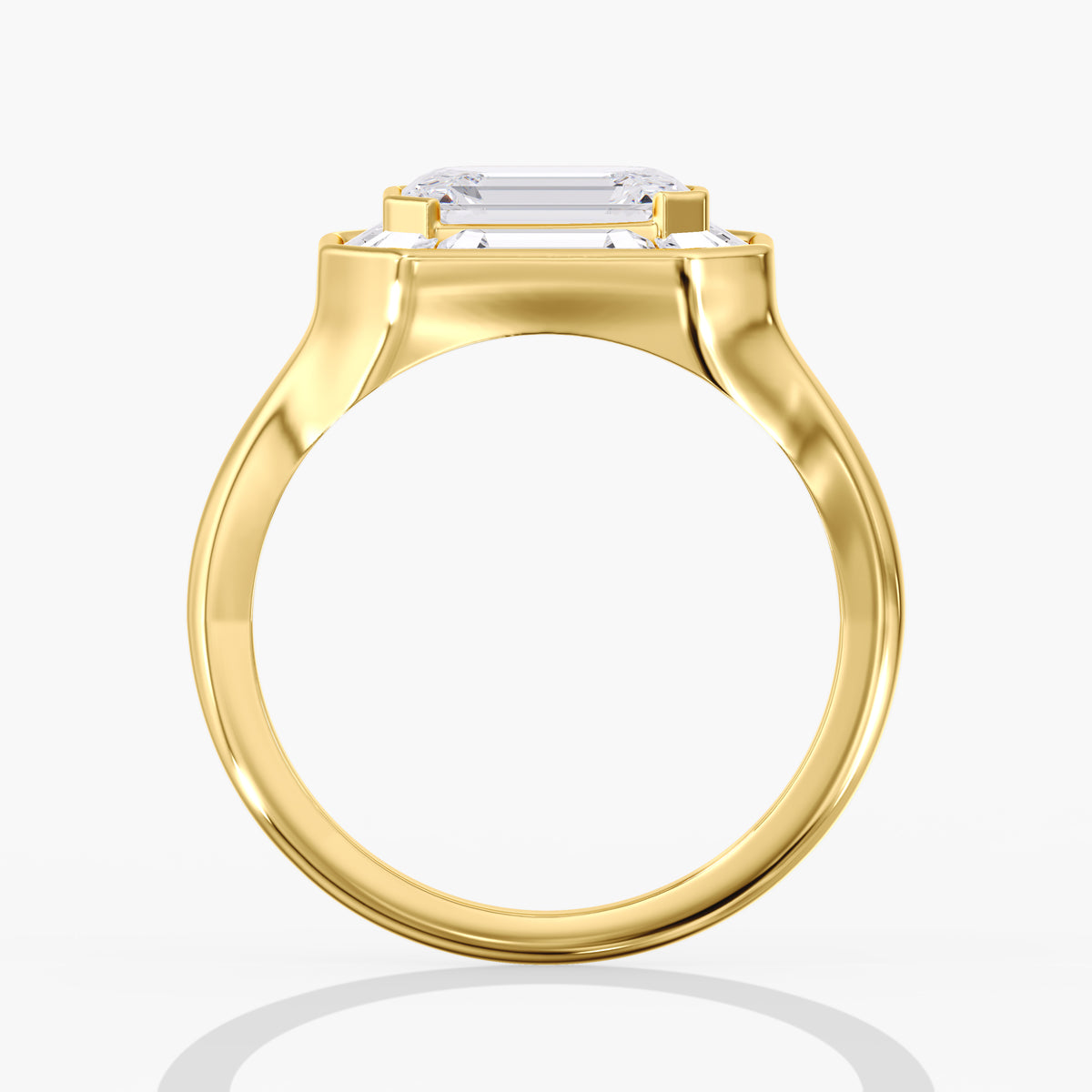 Lab Diamond Emerald Cut Halo Engagement Ring 2 3/4 Ctw.