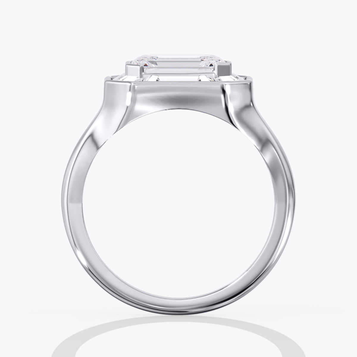 Lab Diamond Emerald Cut Halo Engagement Ring 2 3/4 Ctw.