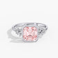 Lab Diamond Fancy Intense Pink Asscher Cut Ring 3 1/5 Ct.