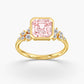 Lab Diamond Fancy Intense Pink Asscher Cut Ring 3 1/5 Ct.