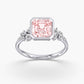 Lab Diamond Fancy Intense Pink Asscher Cut Ring 3 1/5 Ct.