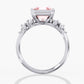 Lab Diamond Fancy Intense Pink Asscher Cut Ring 3 1/5 Ct.