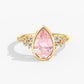 Lab Diamond Pear Fancy Vivid Pink Ring 3 Ct.