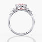 Lab Diamond Pear Fancy Vivid Pink Ring 3 Ct.