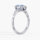 Lab Diamond Fancy Vivid Blue Elongated Cushion Ring 2 1/5 Ctw.