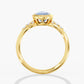 Lab Diamond Fancy Vivid Blue Elongated Cushion Ring 2 1/5 Ctw.