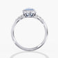 Lab Diamond Fancy Vivid Blue Elongated Cushion Ring 2 1/5 Ctw.