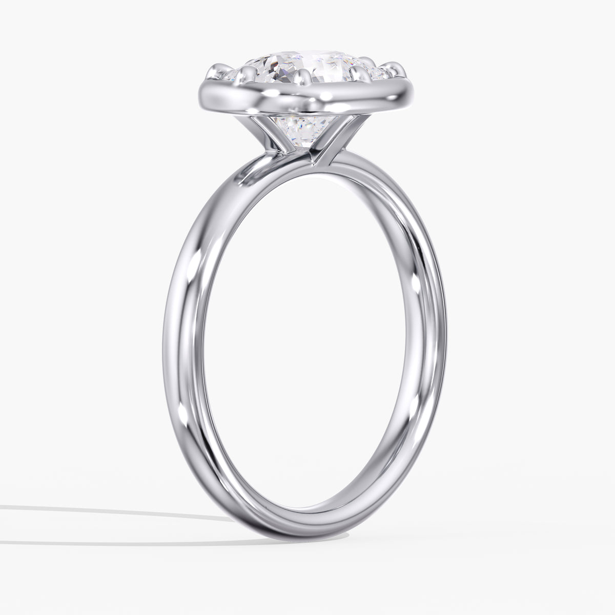 Lab Diamond Elongated Cushion Cut Engagement Ring 3 Ct.