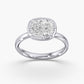Lab Diamond Elongated Cushion Cut Engagement Ring 3 Ct.