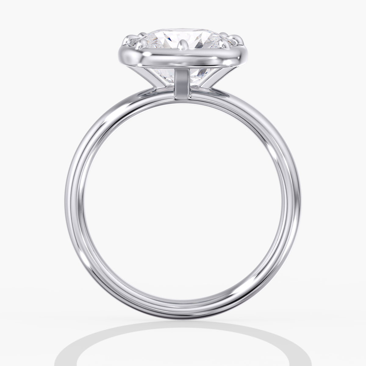 Lab Diamond Elongated Cushion Cut Engagement Ring 3 Ct.