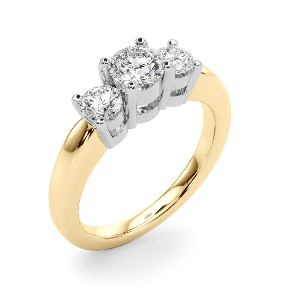 3-Stone Round Engagement Ring