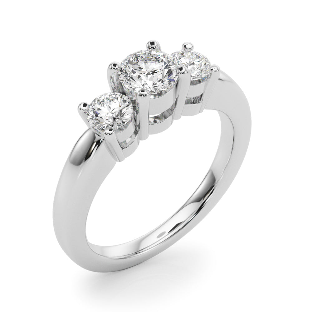 3-Stone Round Engagement Ring