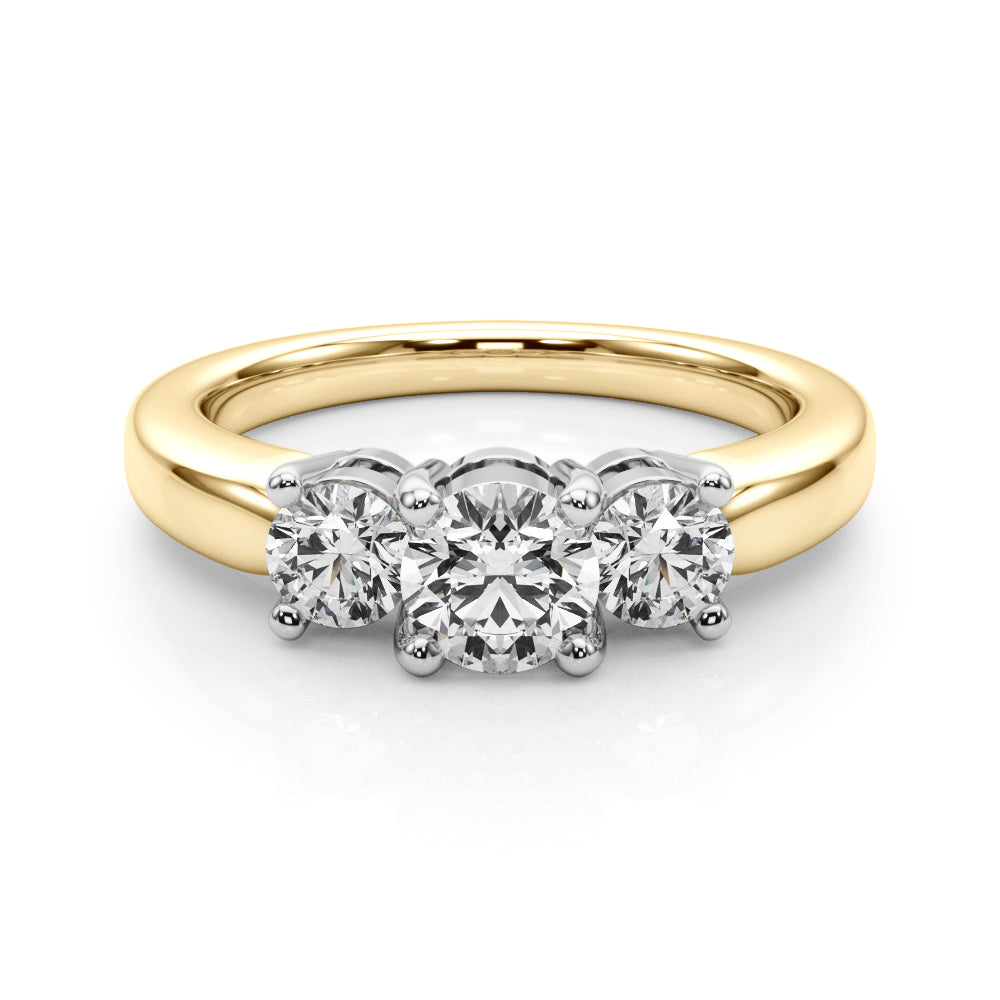 3-Stone Round Engagement Ring