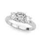 3-Stone Round Trellis Engagement Ring