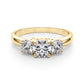 3-Stone Round Trellis Engagement Ring