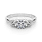 3-Stone Round Trellis Engagement Ring