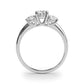 3-Stone Round Trellis Engagement Ring