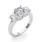 3-Stone Round Trellis Engagement Ring