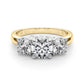 3-Stone Round Trellis Engagement Ring