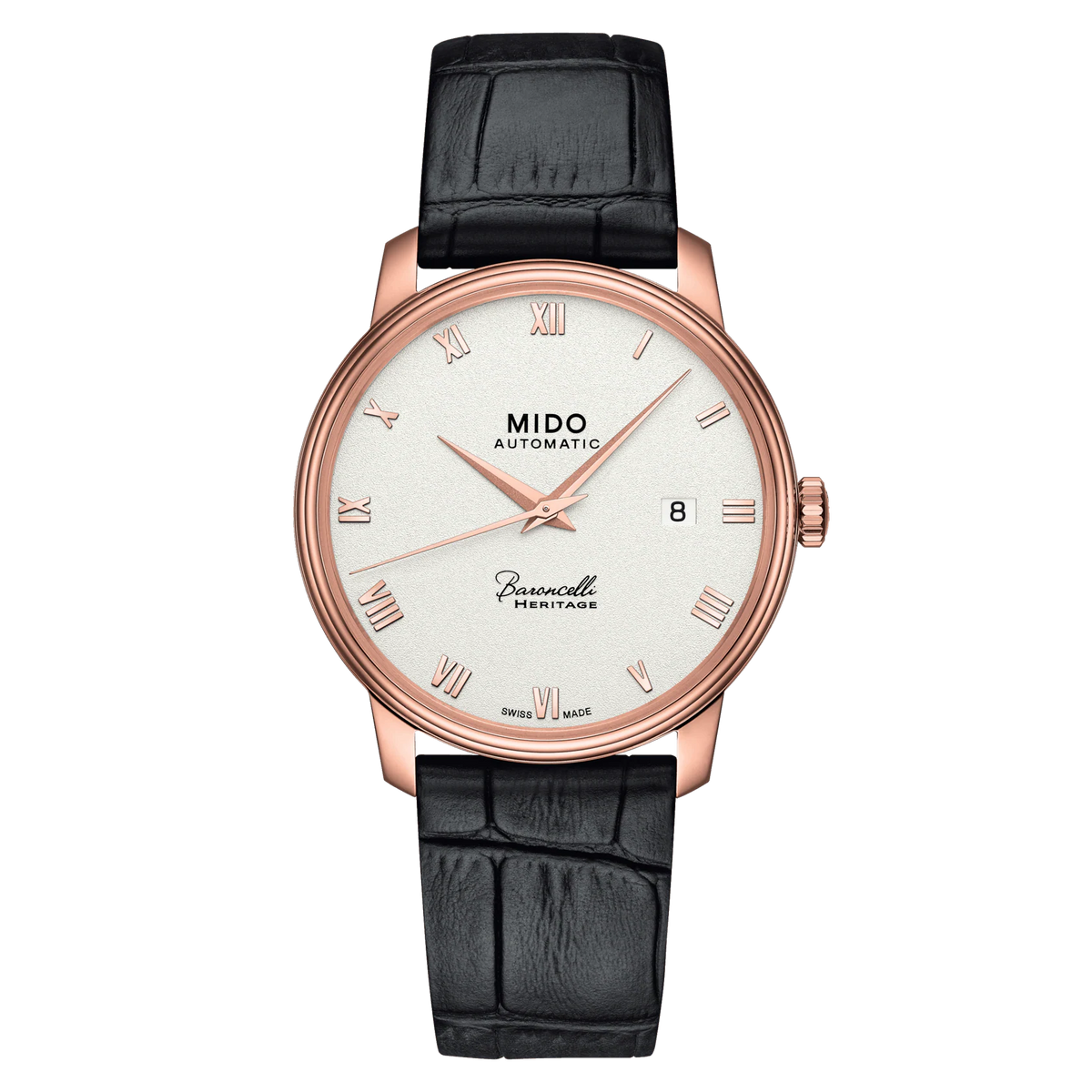 Mido Baroncelli Heritage Gent Blue Dial Leather Strap