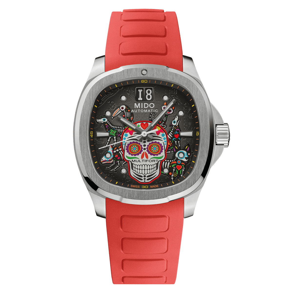 Mido Multifort TV Big Date Alebrijes M049.526.11.081.02 — official image
