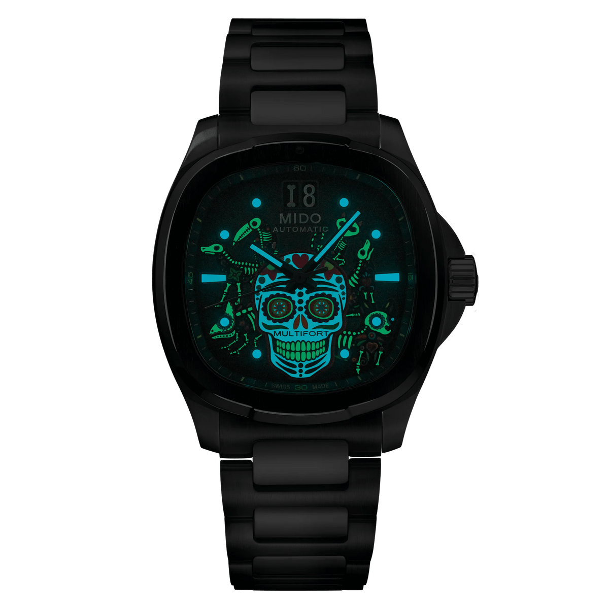 Mido Multifort TV Big Date Alebrijes M049.526.11.081.02 — official image
