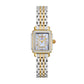 Michele Serein Oval Diamond watch 24mm x 27mm white mop w/ diamonds two-tone dial