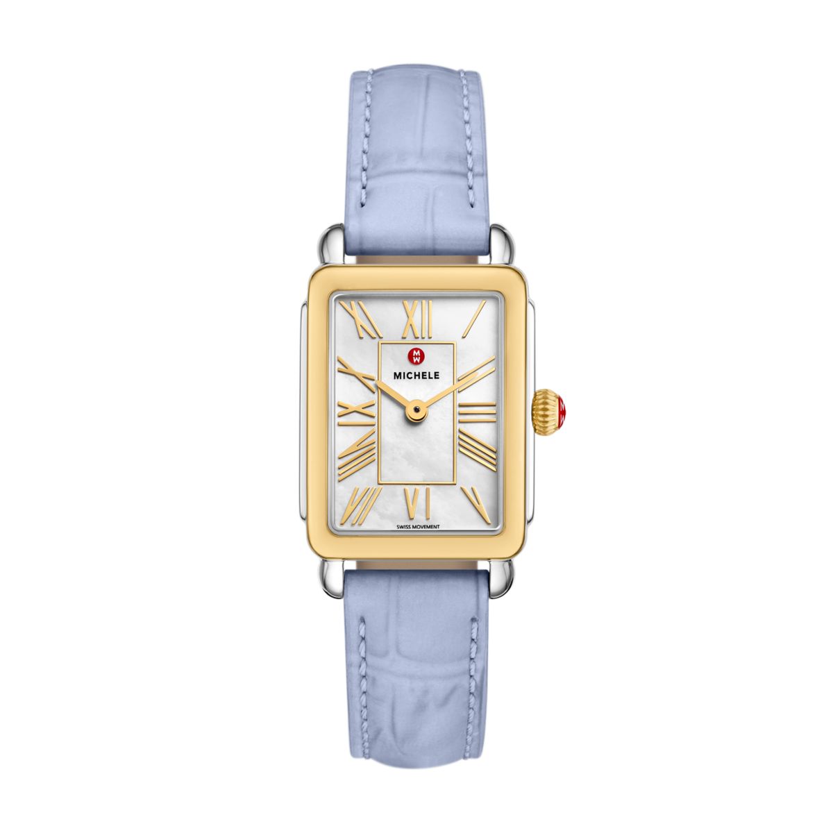 Michele Deco Park watch 24mm x 27mm white mop dial