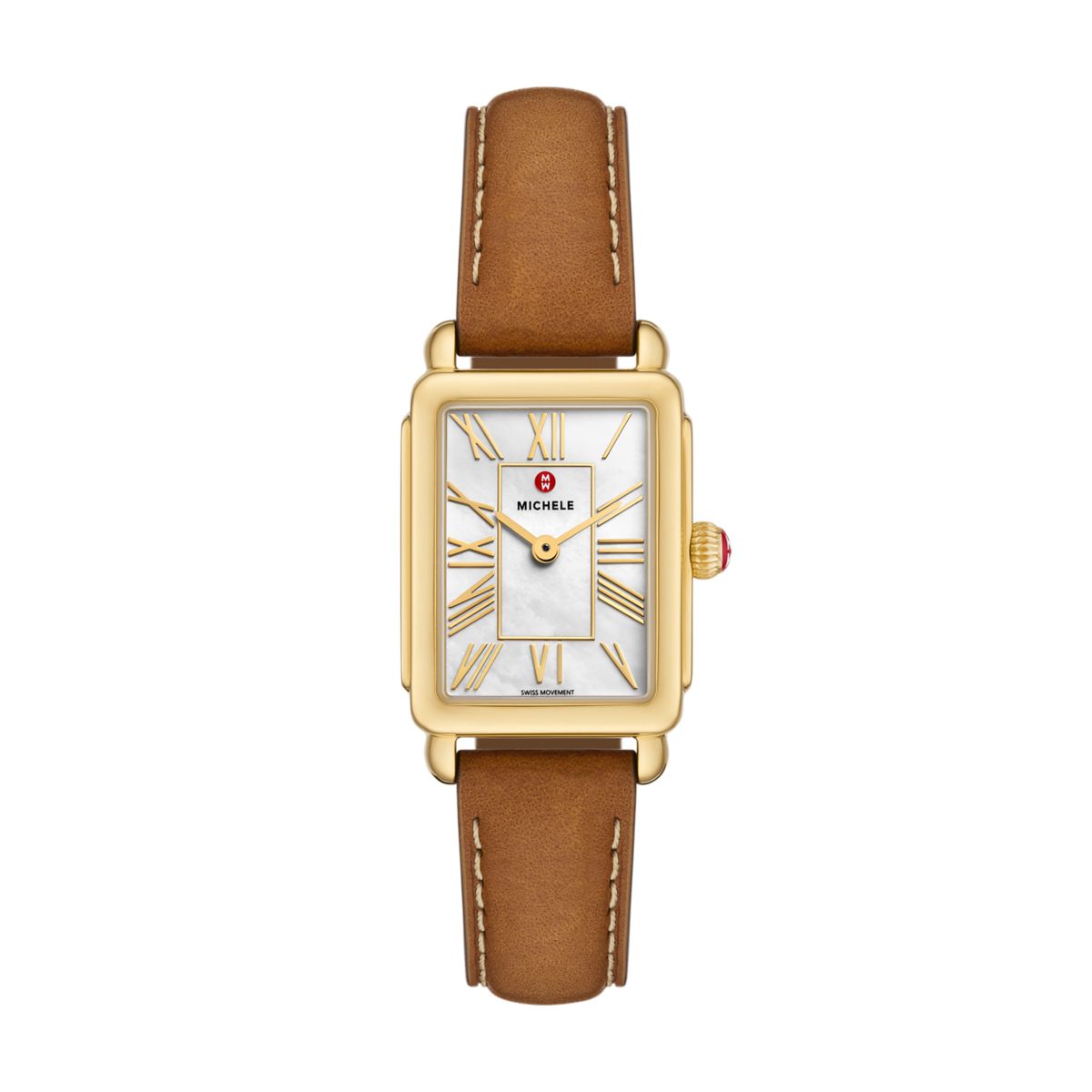 Michele Deco Park watch 24mm x 27mm white mop dial