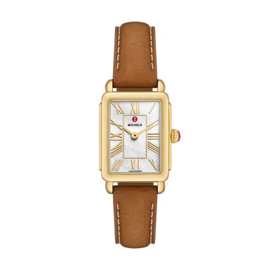 Michele Deco Park watch 24mm x 27mm white mop dial
