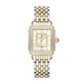 Michele Deco Madison Mid Diamond watch 29mm x 31mm silver white sunray w/ dial