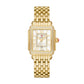 Michele Deco Madison Mid Diamond watch 29mm x 31mm silver white sunray w/ dial