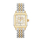 Michele Deco Madison Mid Diamond watch 29mm x 31mm silver white sunray w/ dial
