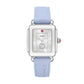 Michele Deco Sport Mid watch 29mm x 31mm silver white sunray dial