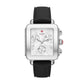 Michele Deco Sport Chrono watch 34mm x 36mm silver white sunray dial