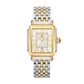Michele Deco Madison watch 33mm x 35mm silver white sunray w/ dial