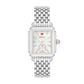 Michele Deco Mid Diamond watch 29mm x 31mm white mop w/ diamonds dial