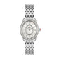 Michele Serein Oval Diamond watch 24mm x 27mm white mop w/ diamonds dial