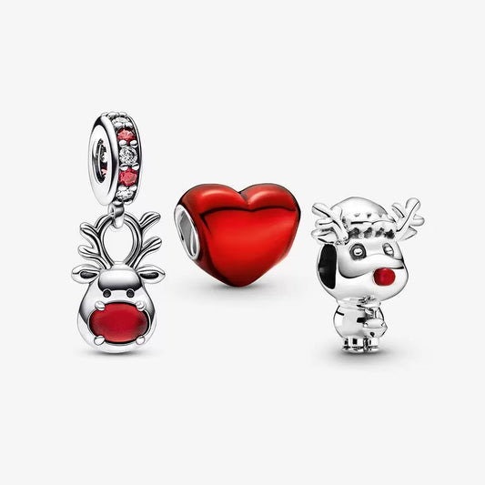 Christmas Reindeer Charm Set