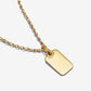 Engravable Rectangle Tag Pendant Necklace Set