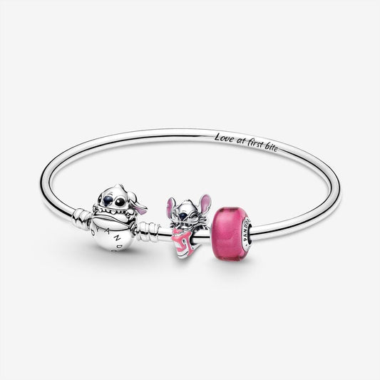 Disney Lilo and Stitch Aloha Happy Birthday Charm Bracelet Set