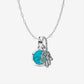 Turquoise Engravable Mini Medallion Charm Necklace Set