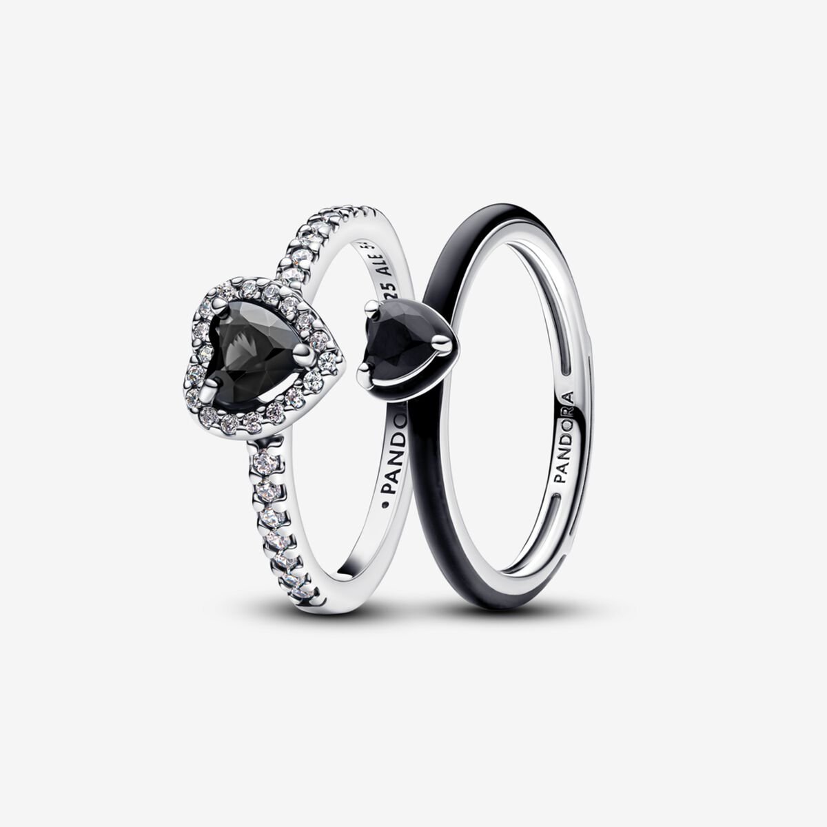 Black Hearts Ring Set